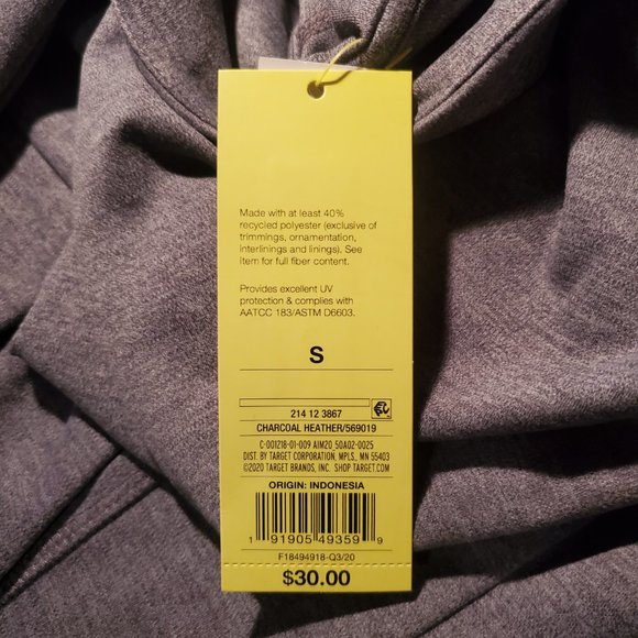 Target All In Motion NWT Zip Front Jacket Women’s Small Charcoal Heather - Picture 10 of 13